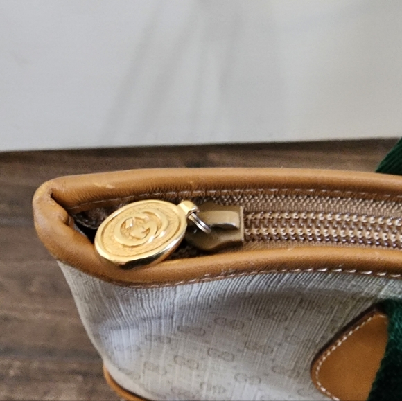 Gucci GG Plus Canvas Web Tote Bag with Leather Trim - Picture 10 of 12